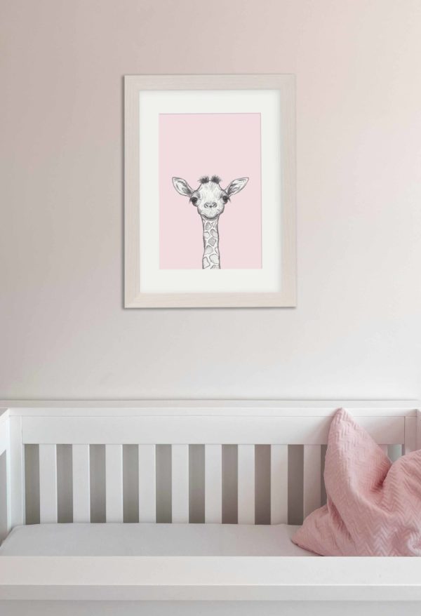 Baby Giraffe nursery art print