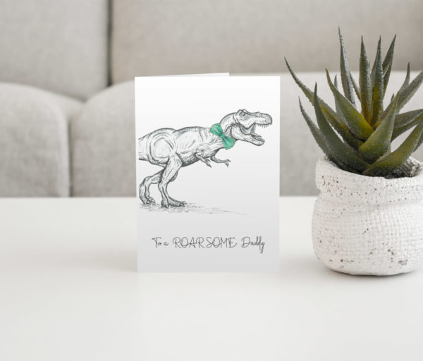 Dino father's day card
