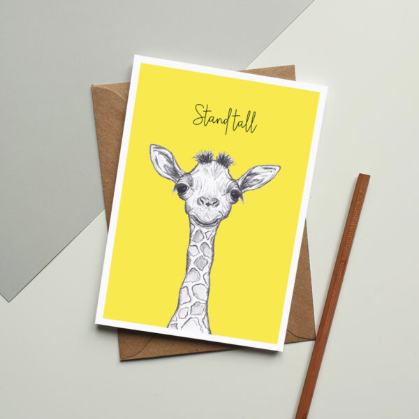Giraffe stand tall card