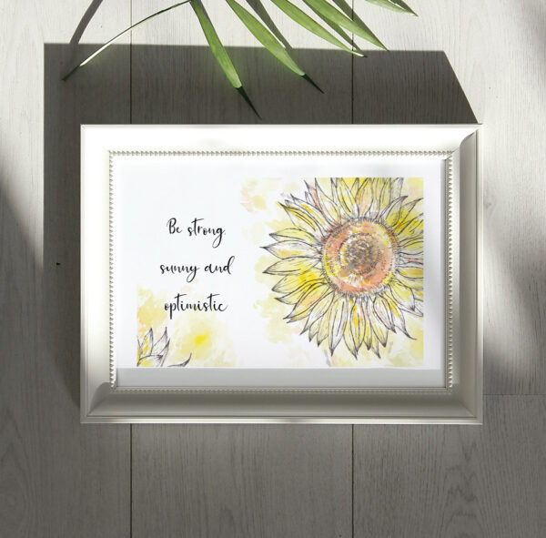 Sunflower quote print