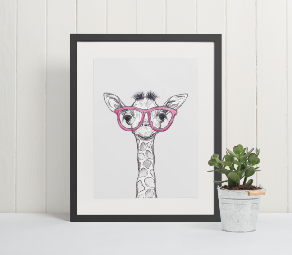 Cool Giraffe art print