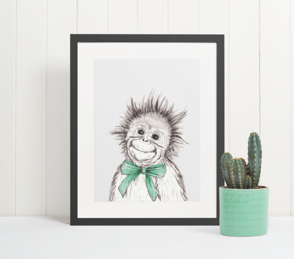 Cute Orangutan art print