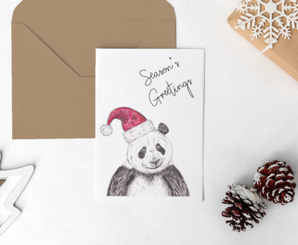 Panda Christmas card