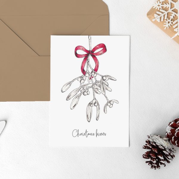 Mistletoe Christmas card