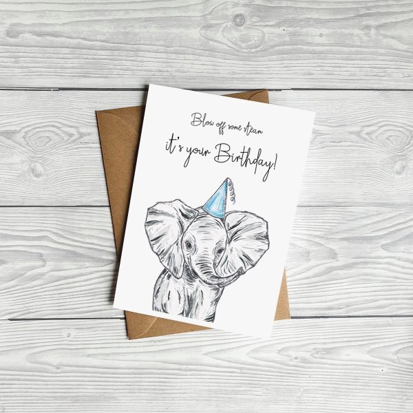 Elephant party greeting card