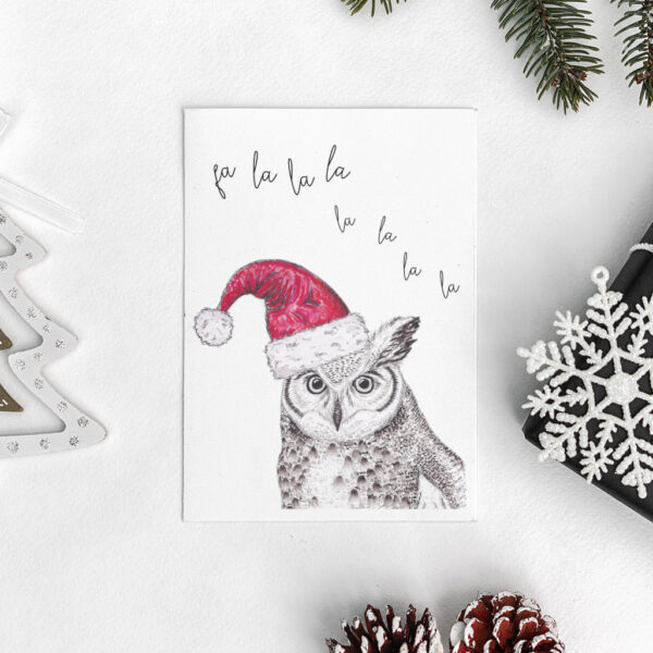 Owl Christmas card
