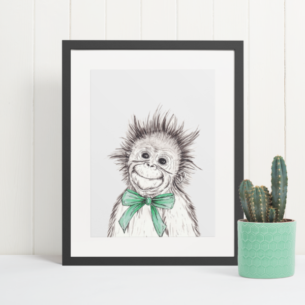 Cute Orangutan art print