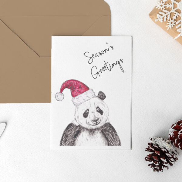 Panda Christmas card