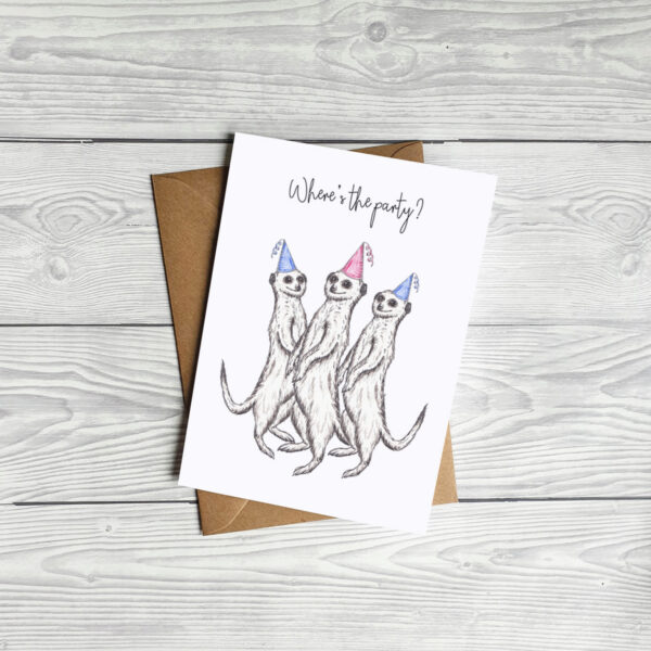 Meerkat party card