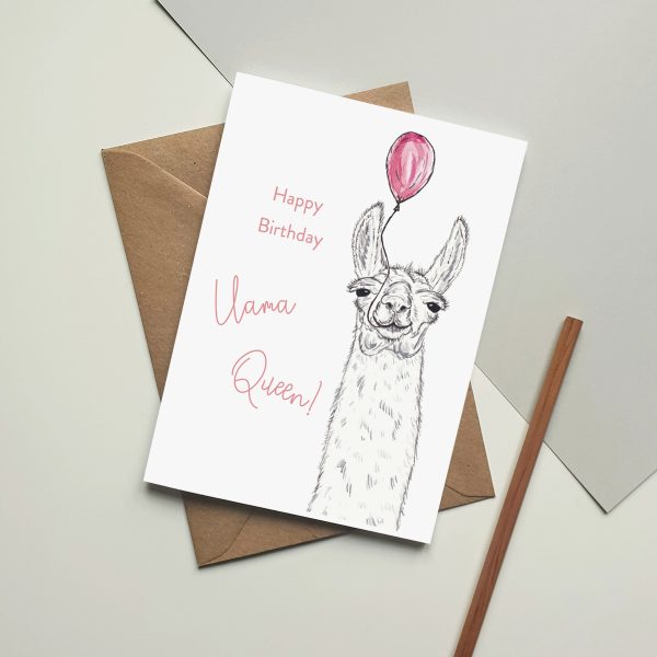 Llama queen card